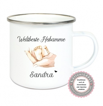 Preview: zauberhafter Blumentopf oder Becher, Tasche... Hebamme, Danke sagen, Geschenk, Abschied, Gärtner, Hobbygärtner, Mitbringsel....von Lüttentüddel®